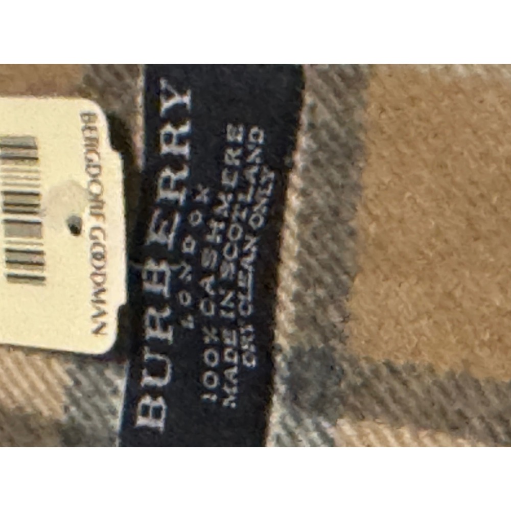 NWT BURBERRY LONDON Nova Check Scarf Plaid Fringe Wool Cashmere 52" Scotland - Picture 7 of 8